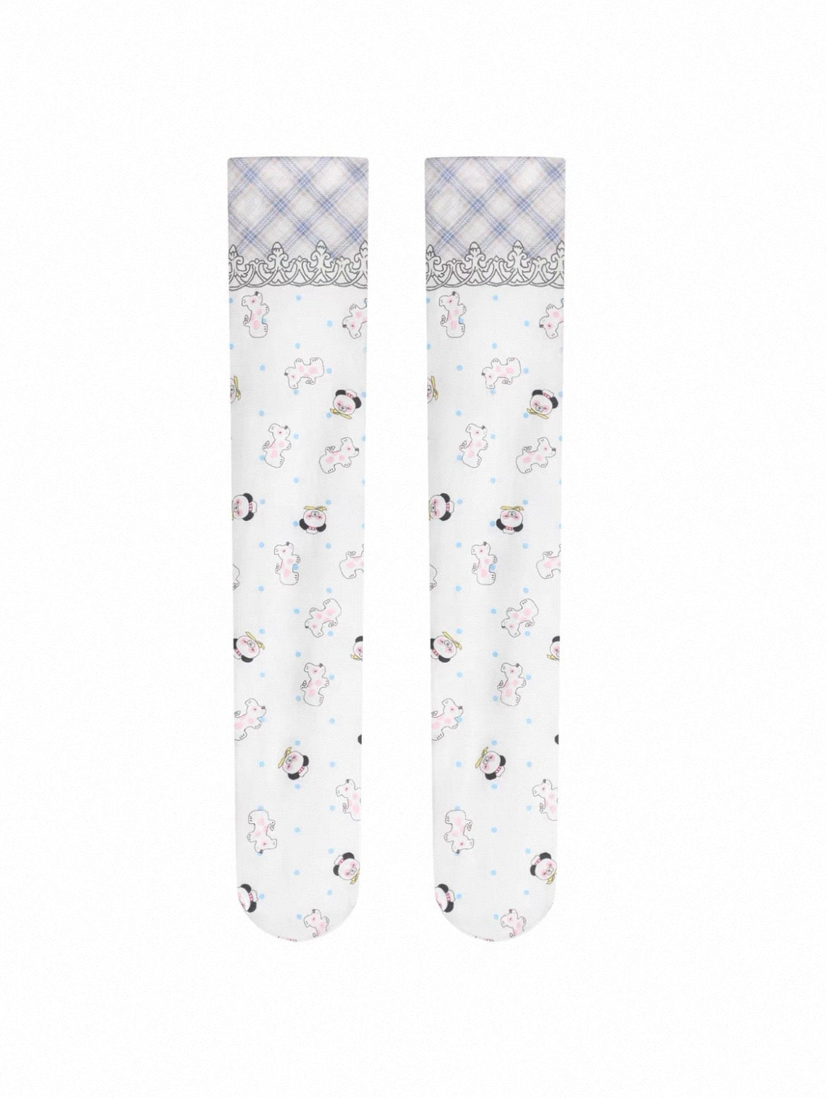 HoMood / Panda & Dalmatian Polka Dot Crew Socks