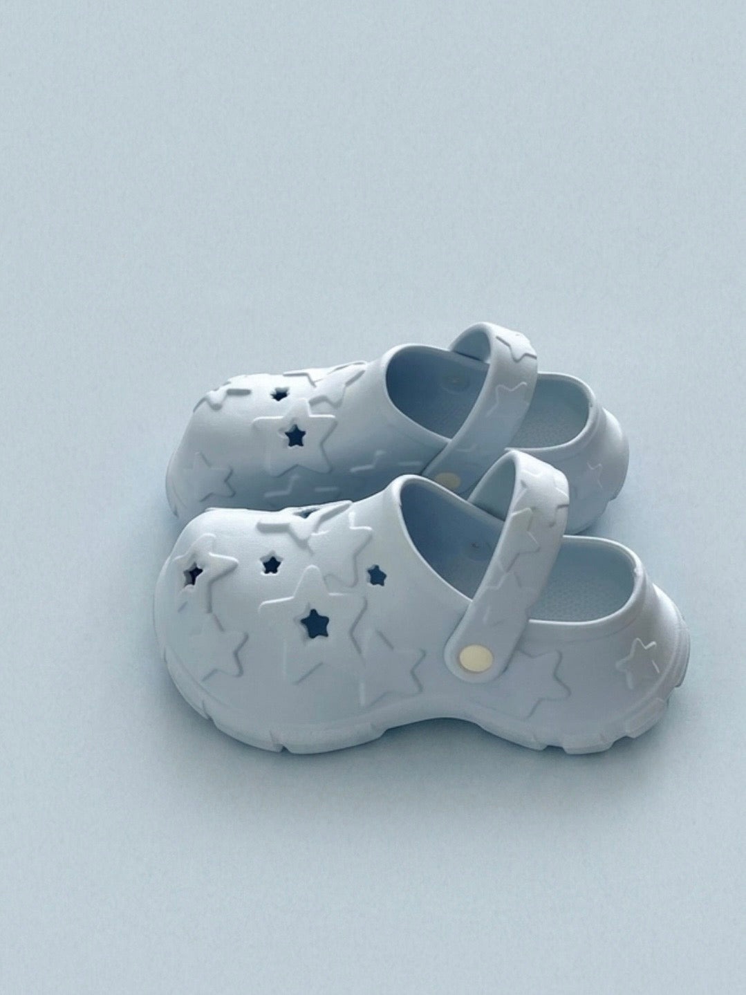 Star Pattern Clog Sandals (Sky Blue) 𖤐 ̖́