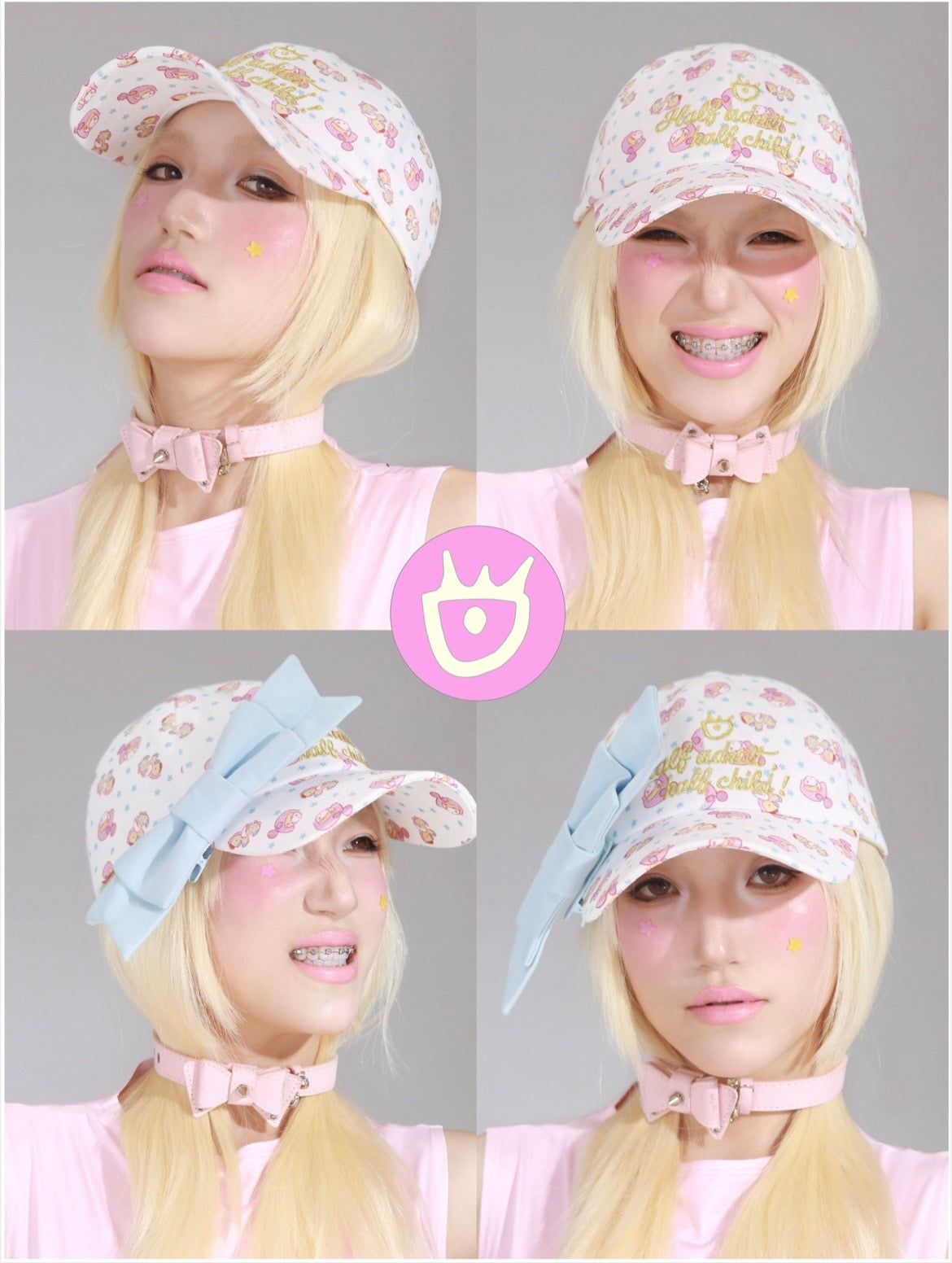 半家家 Bonmii / Pony Girl Ribbon Baseball Cap