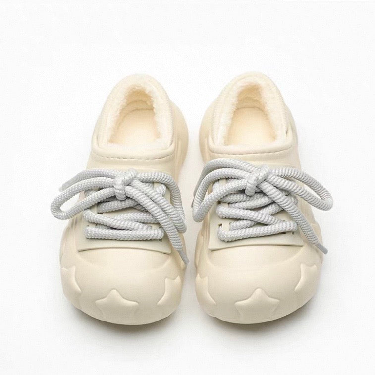 Cute Star Chunky Slippers [White]