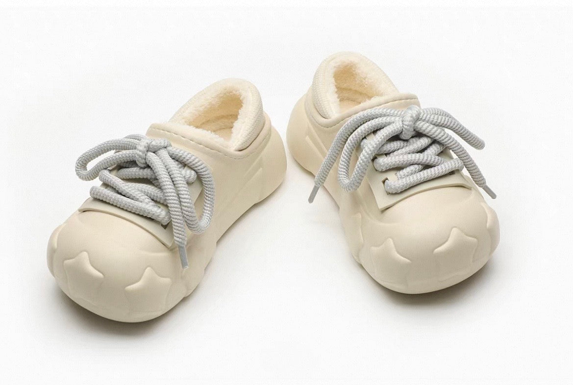 Cute Star Chunky Slippers [White]