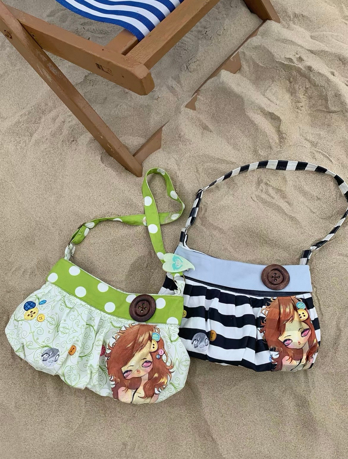 1moresheep / Button Sweetie Two-Tone Shoulder Bag