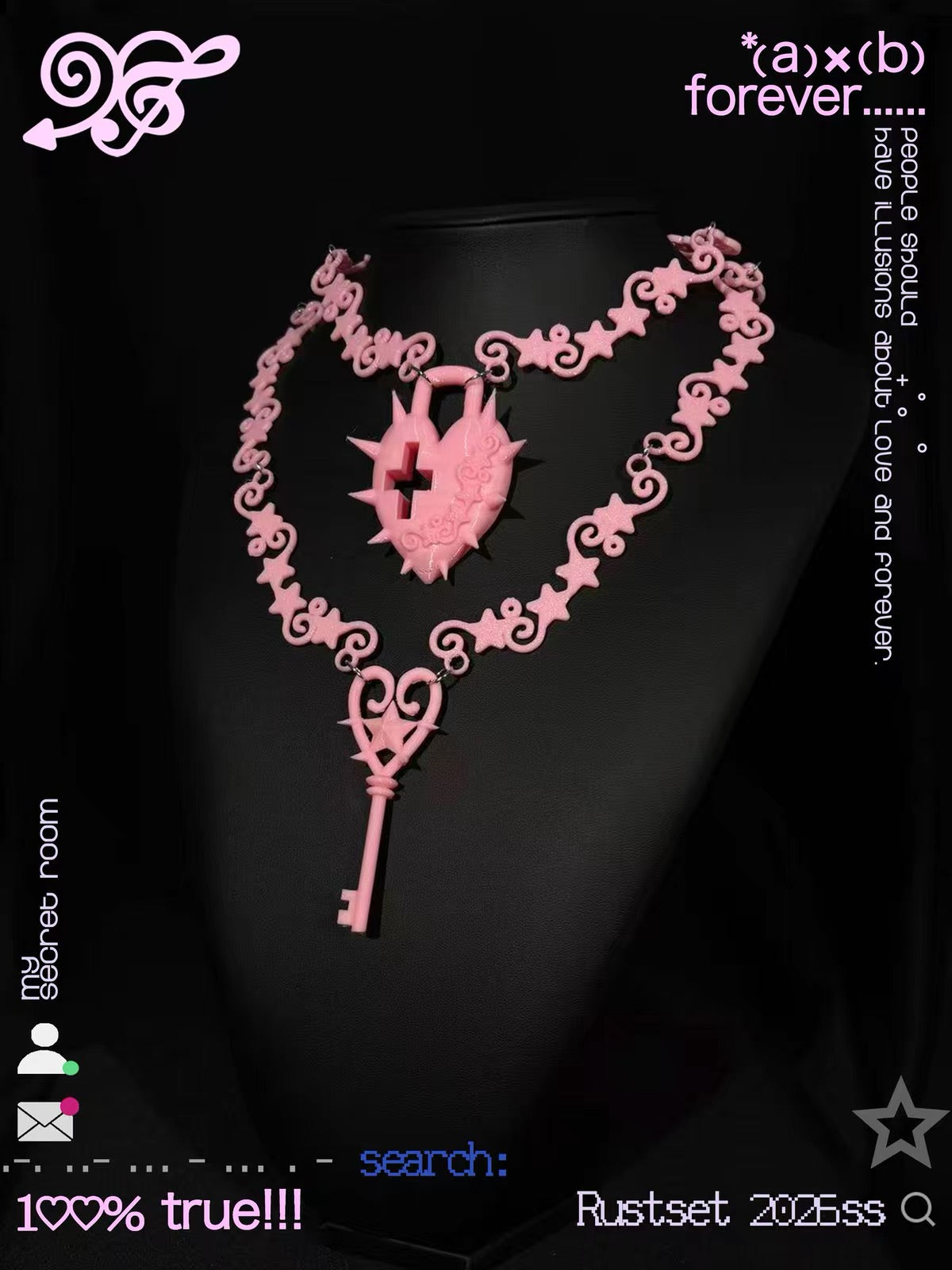 Rustset / Heart Key Pendant